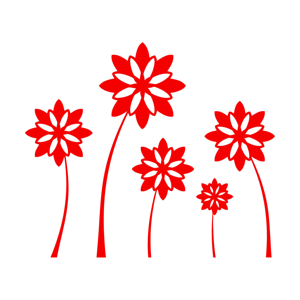 Fine Carving Stickers Flower Floral Beautiful Natural Waterproof