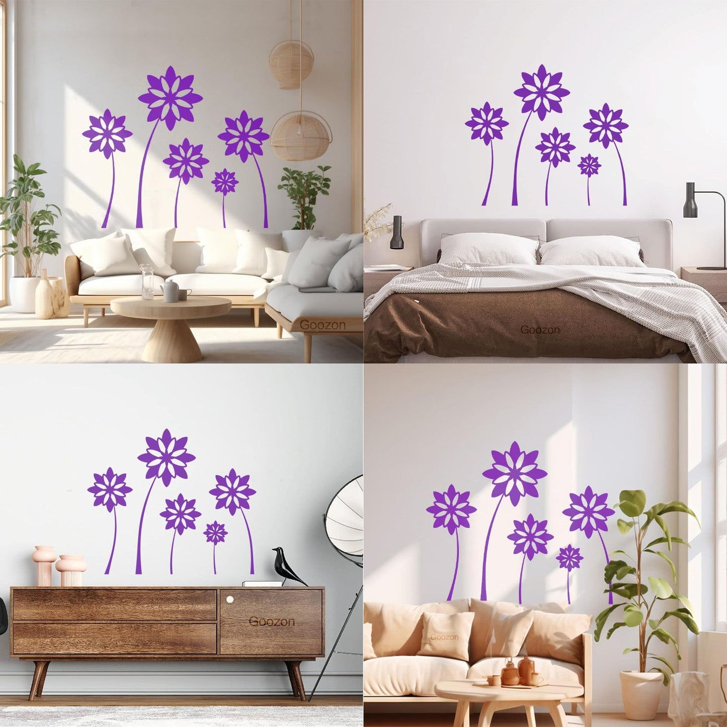 Fine Carving Stickers Flower Floral Beautiful Natural Waterproof