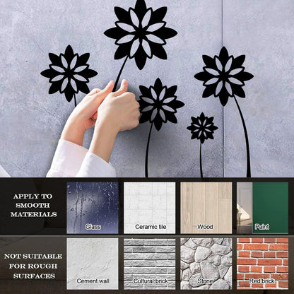 Fine Carving Stickers Flower Floral Beautiful Natural Waterproof