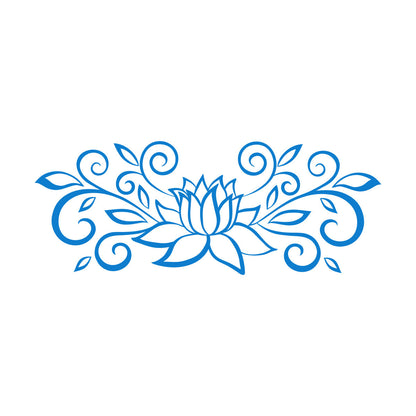 Fine Carving Decals Leaves And Flourishes Beautiful Flower Lotus Personalized Customization
