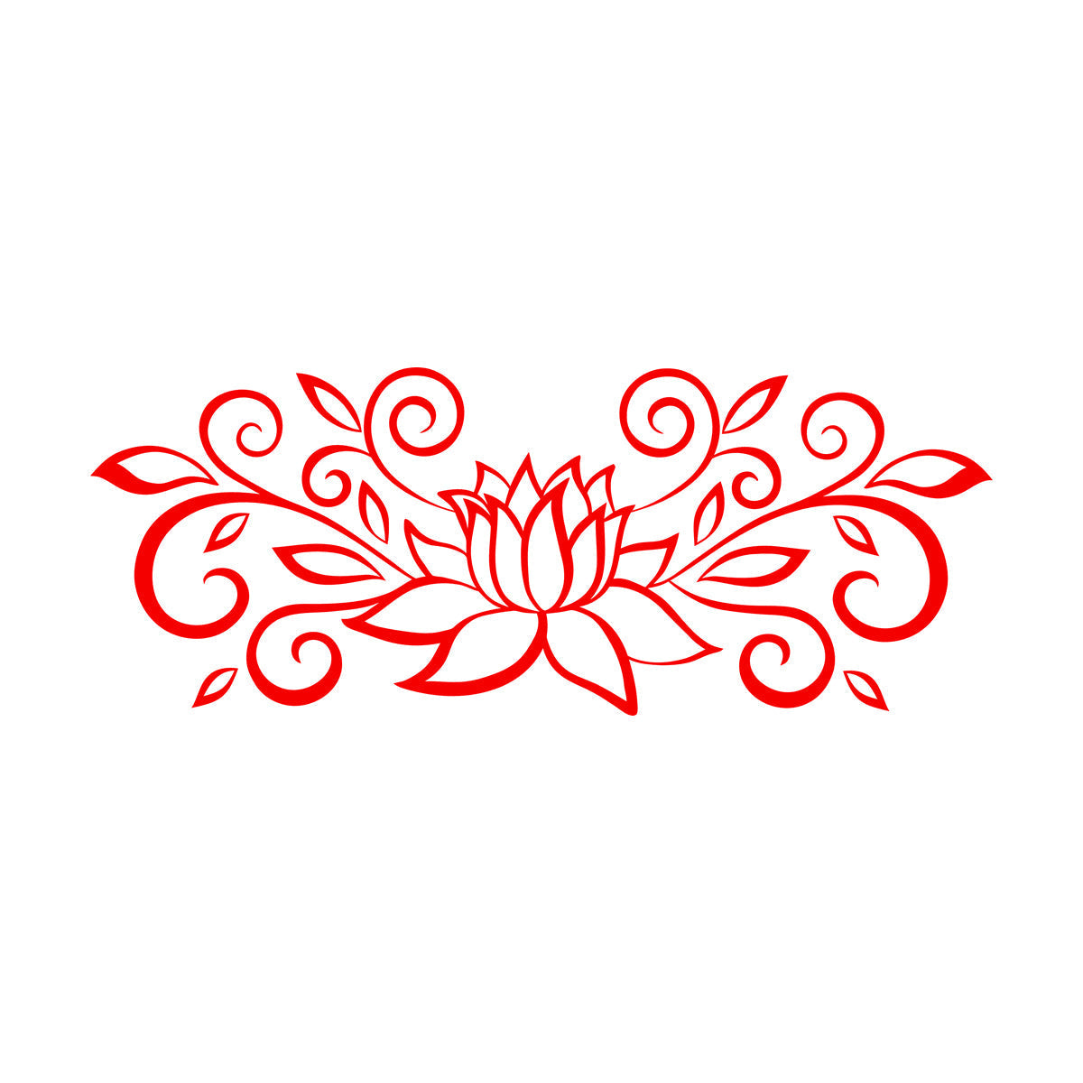 Fine Carving Decals Leaves And Flourishes Beautiful Flower Lotus Personalized Customization