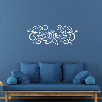 Fine Carving Decals Leaves And Flourishes Beautiful Flower Lotus Personalized Customization