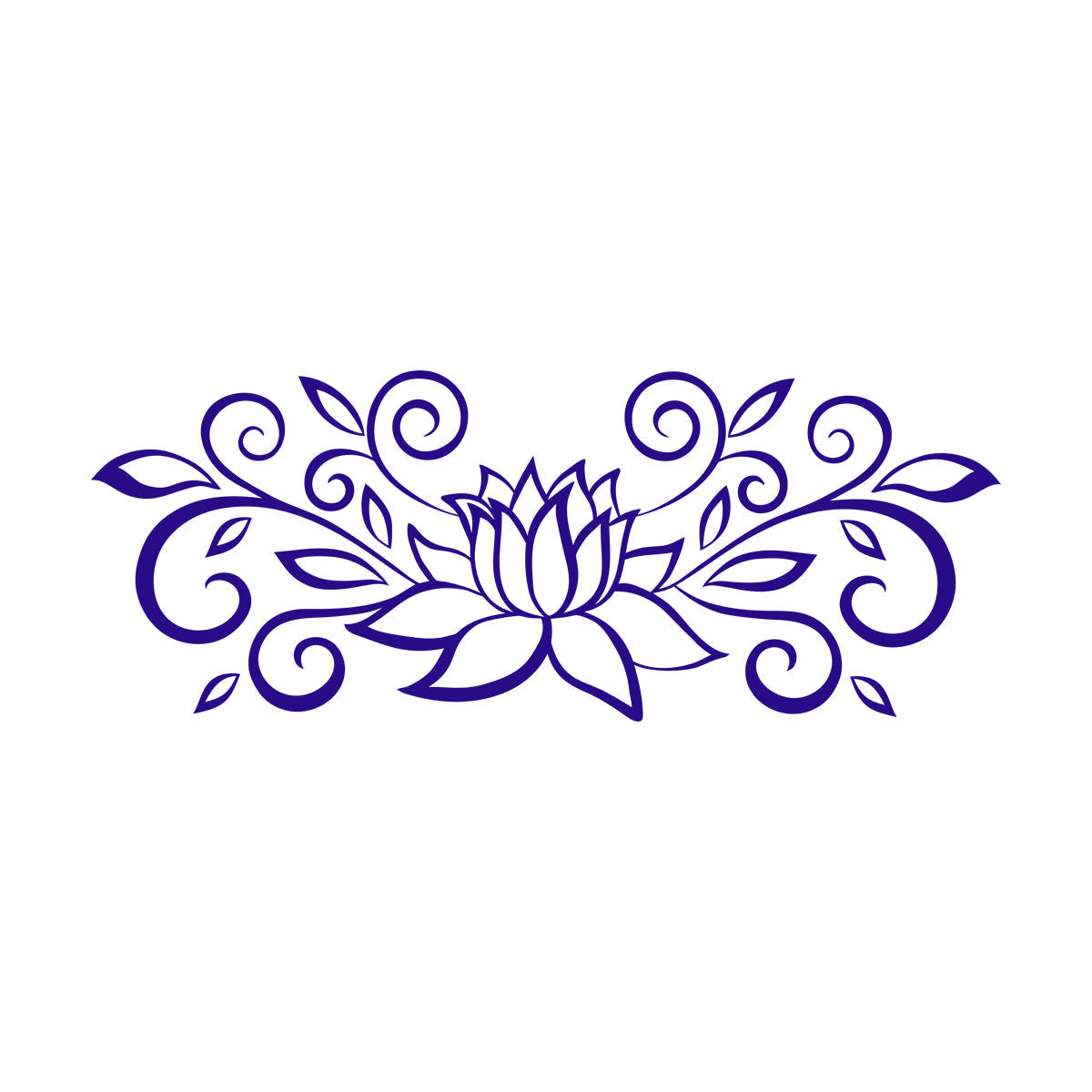 Fine Carving Decals Leaves And Flourishes Beautiful Flower Lotus Personalized Customization