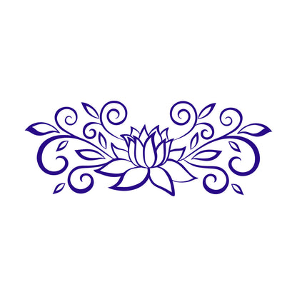 Fine Carving Decals Leaves And Flourishes Beautiful Flower Lotus Personalized Customization