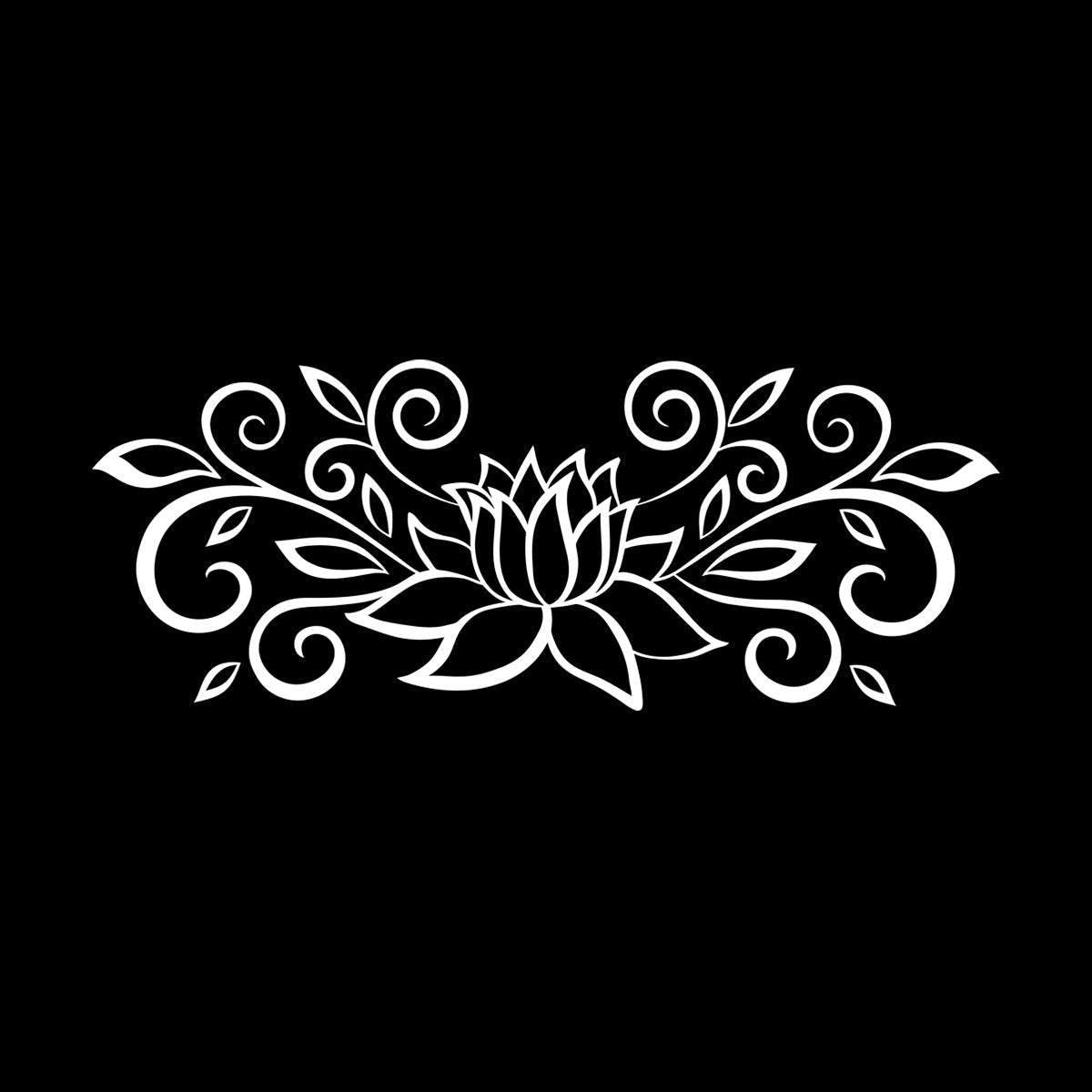 Fine Carving Decals Leaves And Flourishes Beautiful Flower Lotus Personalized Customization