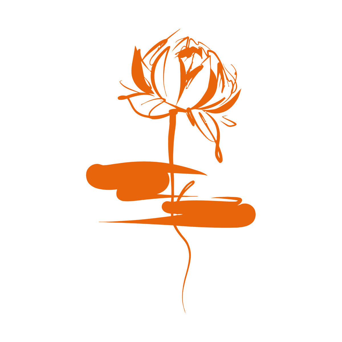 Lotus Sacred Flower East Symbol Of Buddhism Engraving Stickers Art Decoration