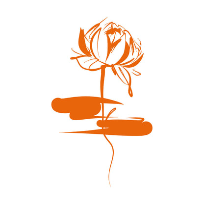 Lotus Sacred Flower East Symbol Of Buddhism Engraving Stickers Art Decoration