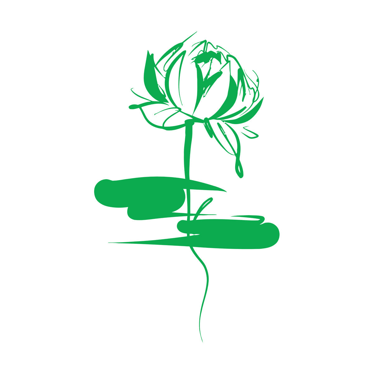 Lotus Sacred Flower East Symbol Of Buddhism Engraving Stickers Art Decoration