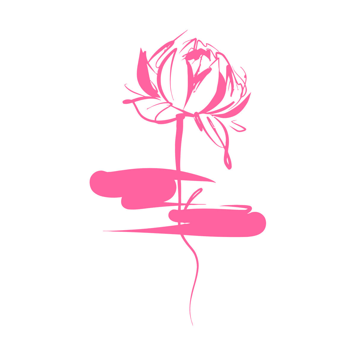 Lotus Sacred Flower East Symbol Of Buddhism Engraving Stickers Art Decoration