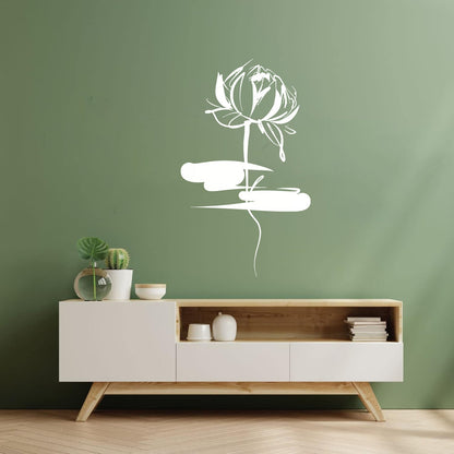 Lotus Sacred Flower East Symbol Of Buddhism Engraving Stickers Art Decoration