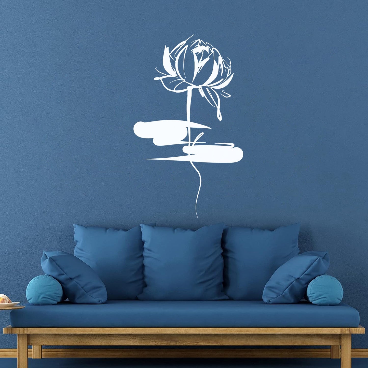 Lotus Sacred Flower East Symbol Of Buddhism Engraving Stickers Art Decoration