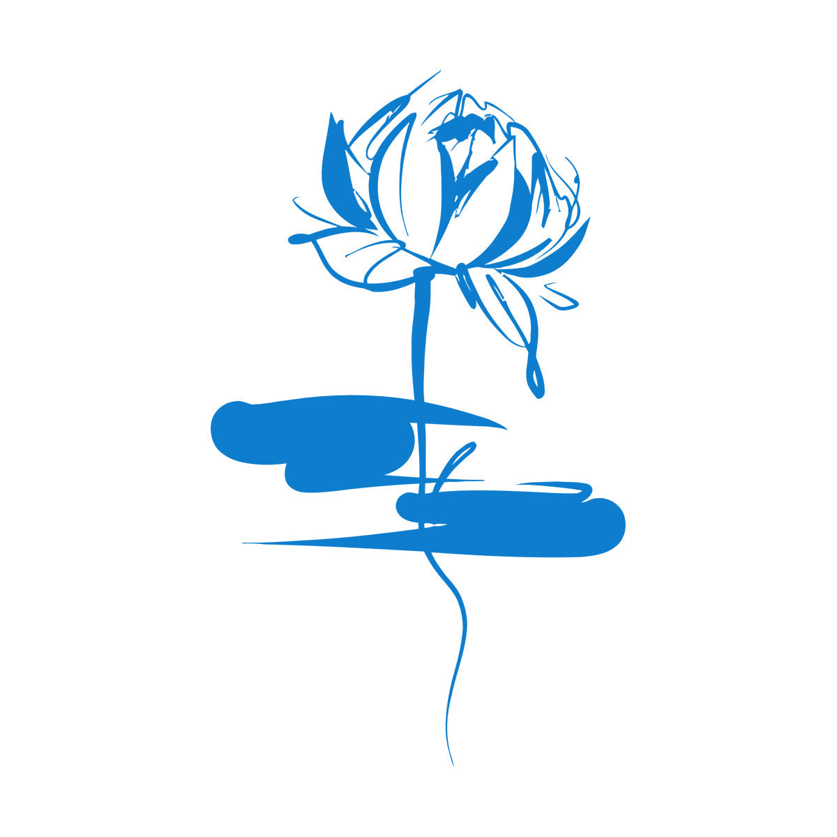 Lotus Sacred Flower East Symbol Of Buddhism Engraving Stickers Art Decoration