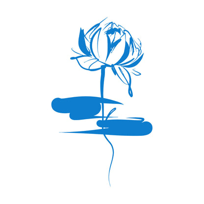 Lotus Sacred Flower East Symbol Of Buddhism Engraving Stickers Art Decoration