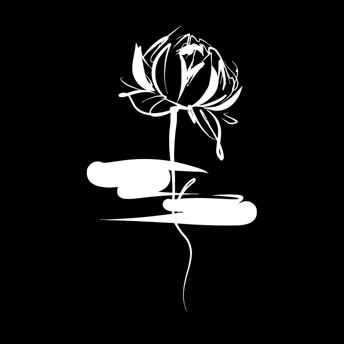 Lotus Sacred Flower East Symbol Of Buddhism Engraving Stickers Art Decoration