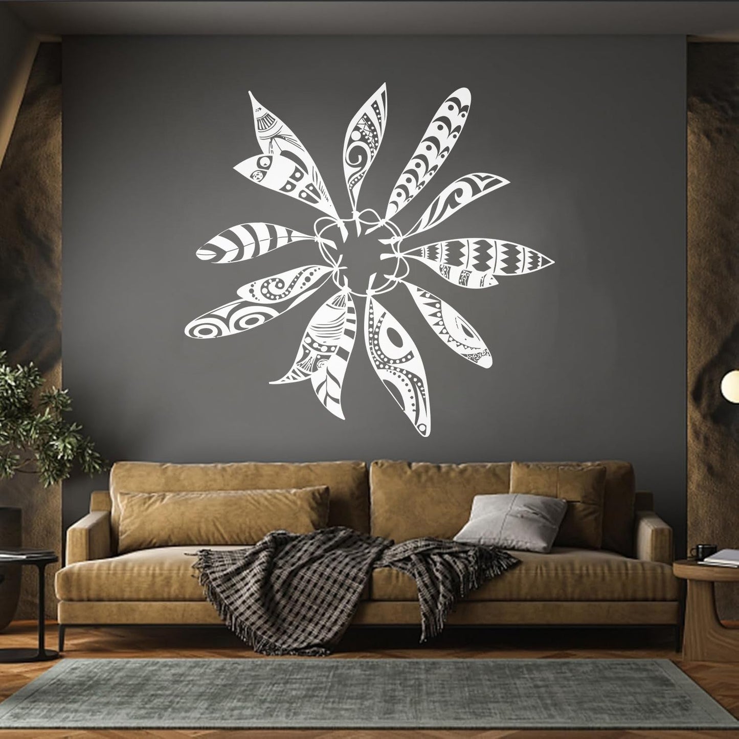 Lettering Decals Magic Talisman Flower Dreamcatcher Feathers Ornament Wall Beautification