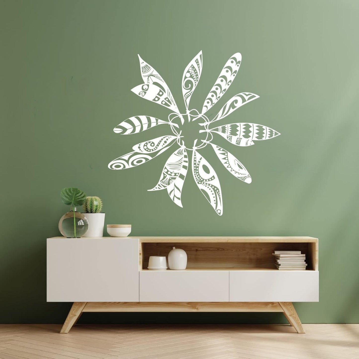 Lettering Decals Magic Talisman Flower Dreamcatcher Feathers Ornament Wall Beautification
