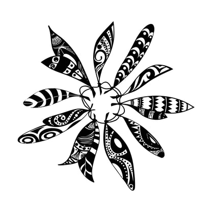 Lettering Decals Magic Talisman Flower Dreamcatcher Feathers Ornament Wall Beautification