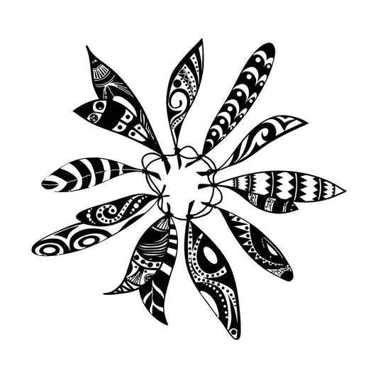 Lettering Decals Magic Talisman Flower Dreamcatcher Feathers Ornament Wall Beautification