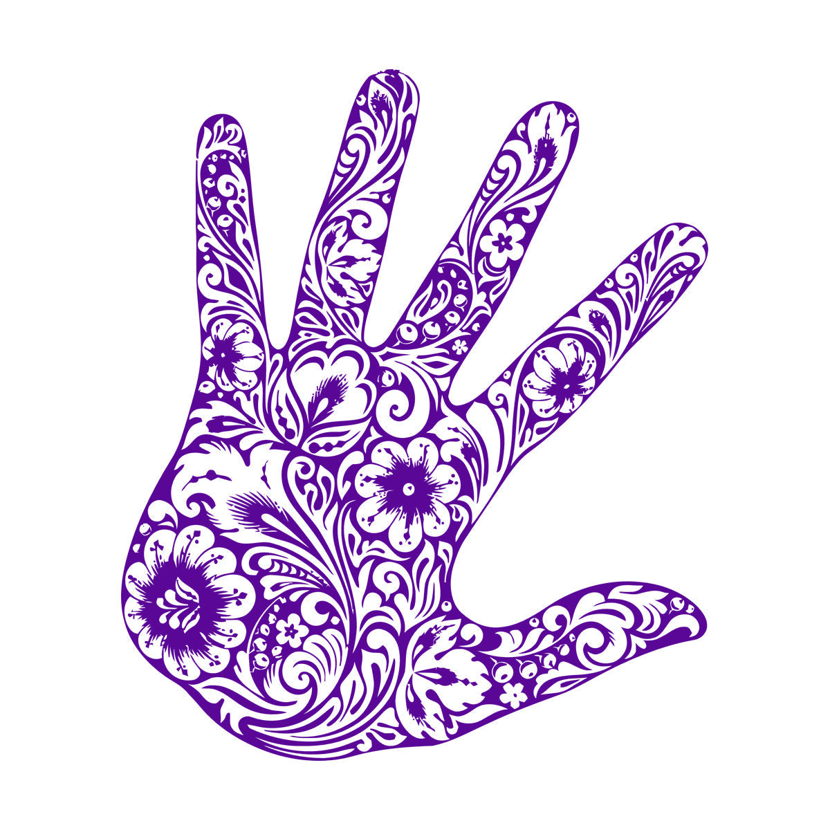 Lettering Stickers Palm Flower Floral Pattern Romantic Window Decals