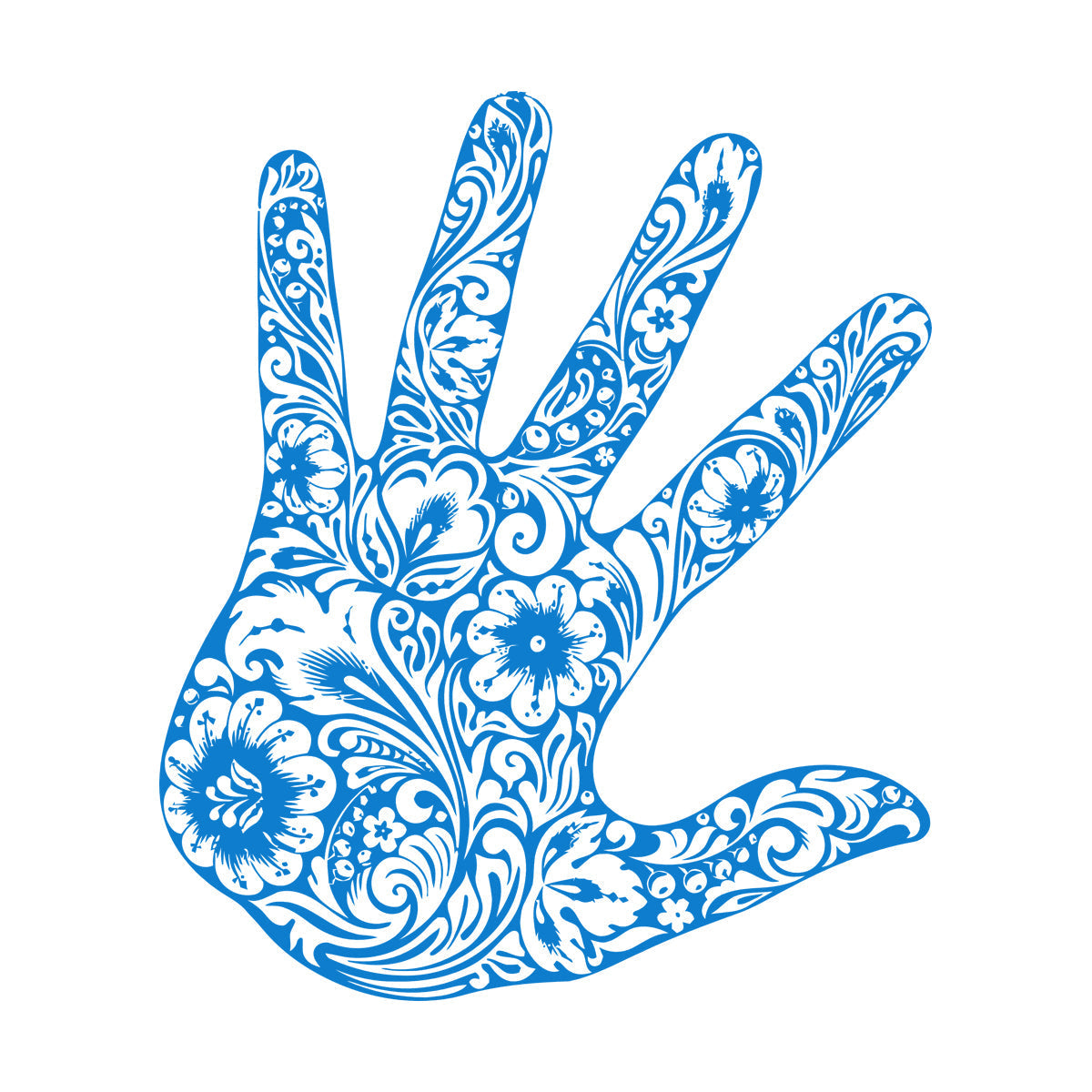 Lettering Stickers Palm Flower Floral Pattern Romantic Window Decals