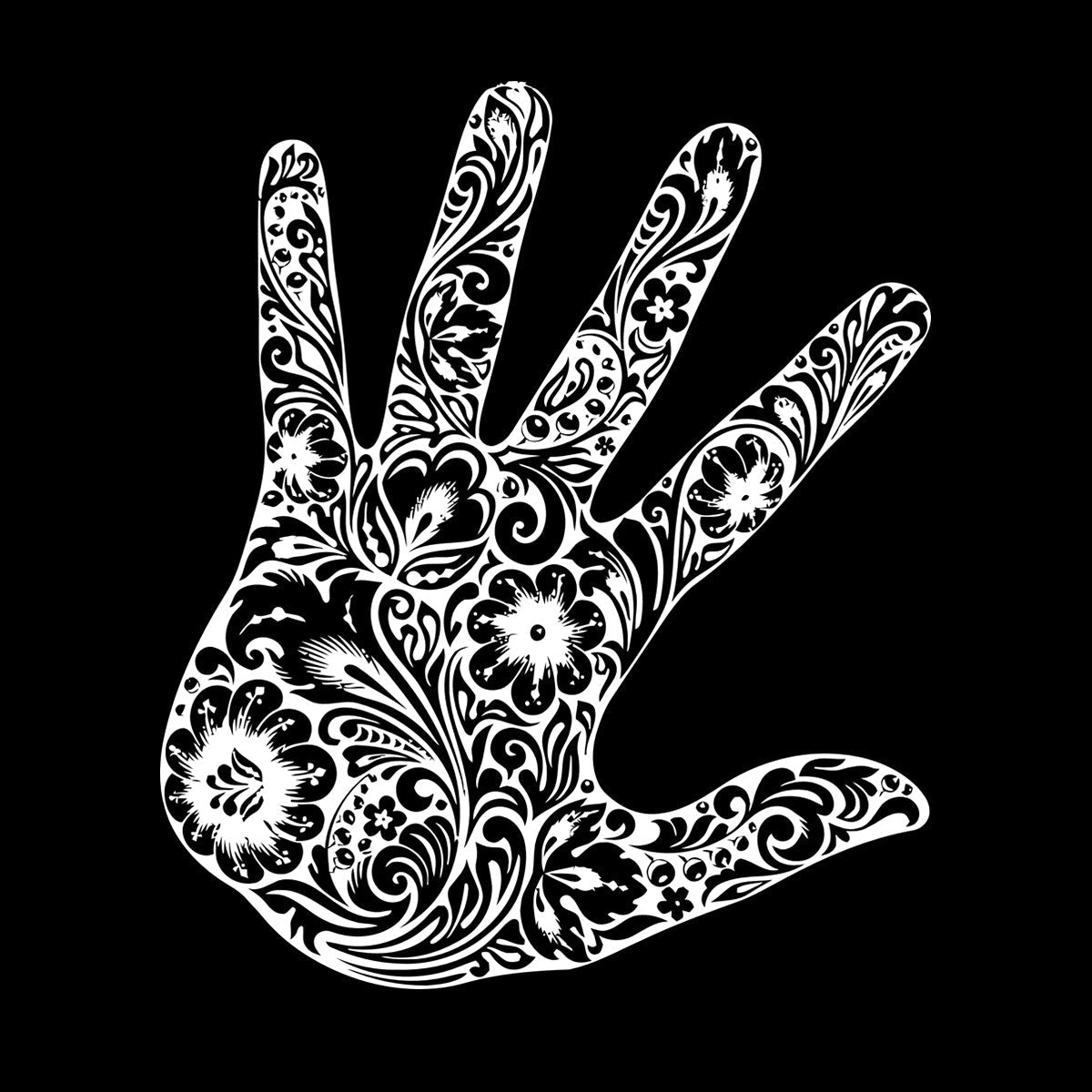 Lettering Stickers Palm Flower Floral Pattern Romantic Window Decals