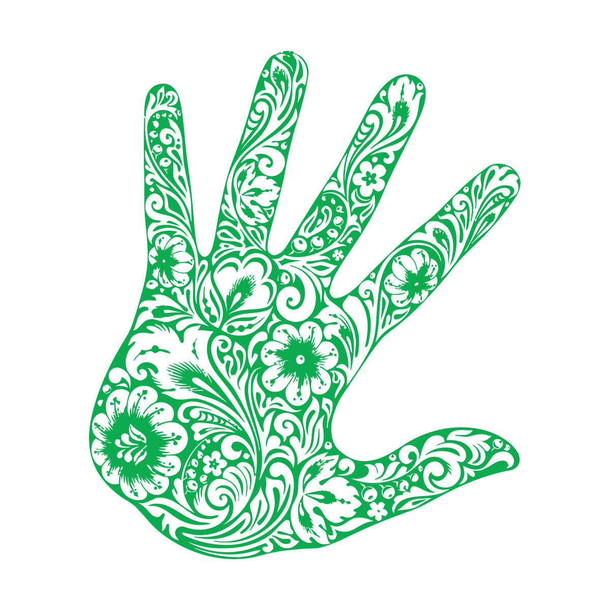 Lettering Stickers Palm Flower Floral Pattern Romantic Window Decals