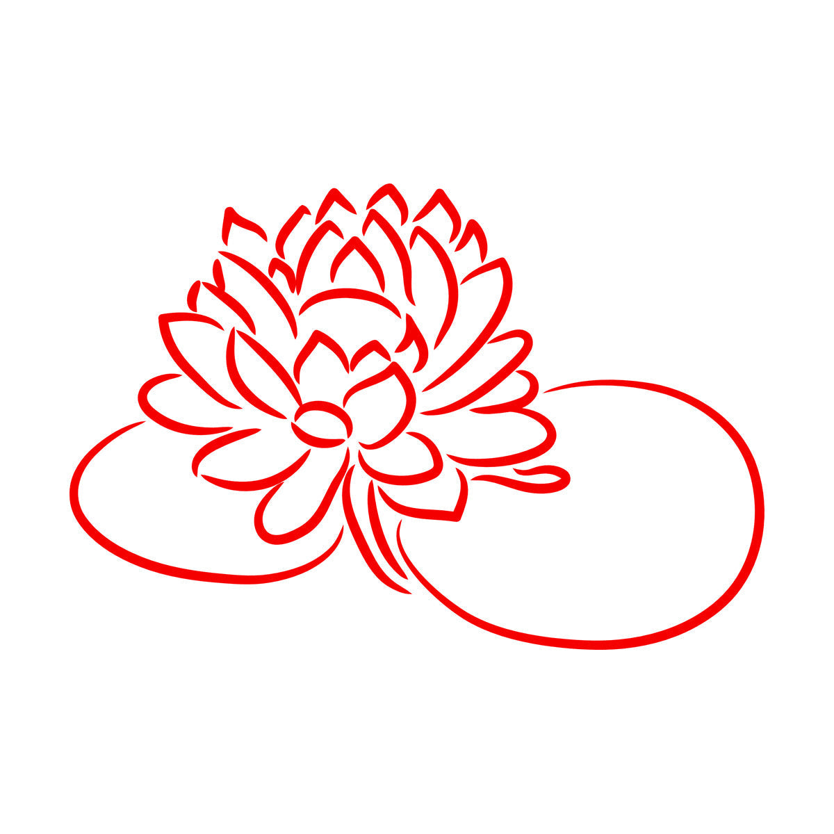 Vinyl Wall Stickers Beautiful Lotus Flower Bud Garden Store Decoration