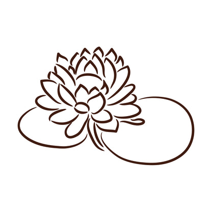 Vinyl Wall Stickers Beautiful Lotus Flower Bud Garden Store Decoration