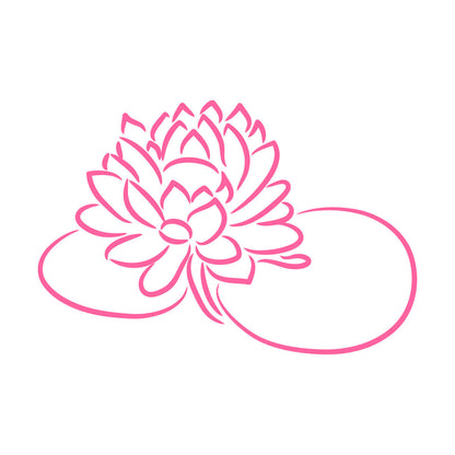 Vinyl Wall Stickers Beautiful Lotus Flower Bud Garden Store Decoration