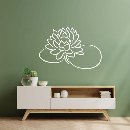 Vinyl Wall Stickers Beautiful Lotus Flower Bud Garden Store Decoration