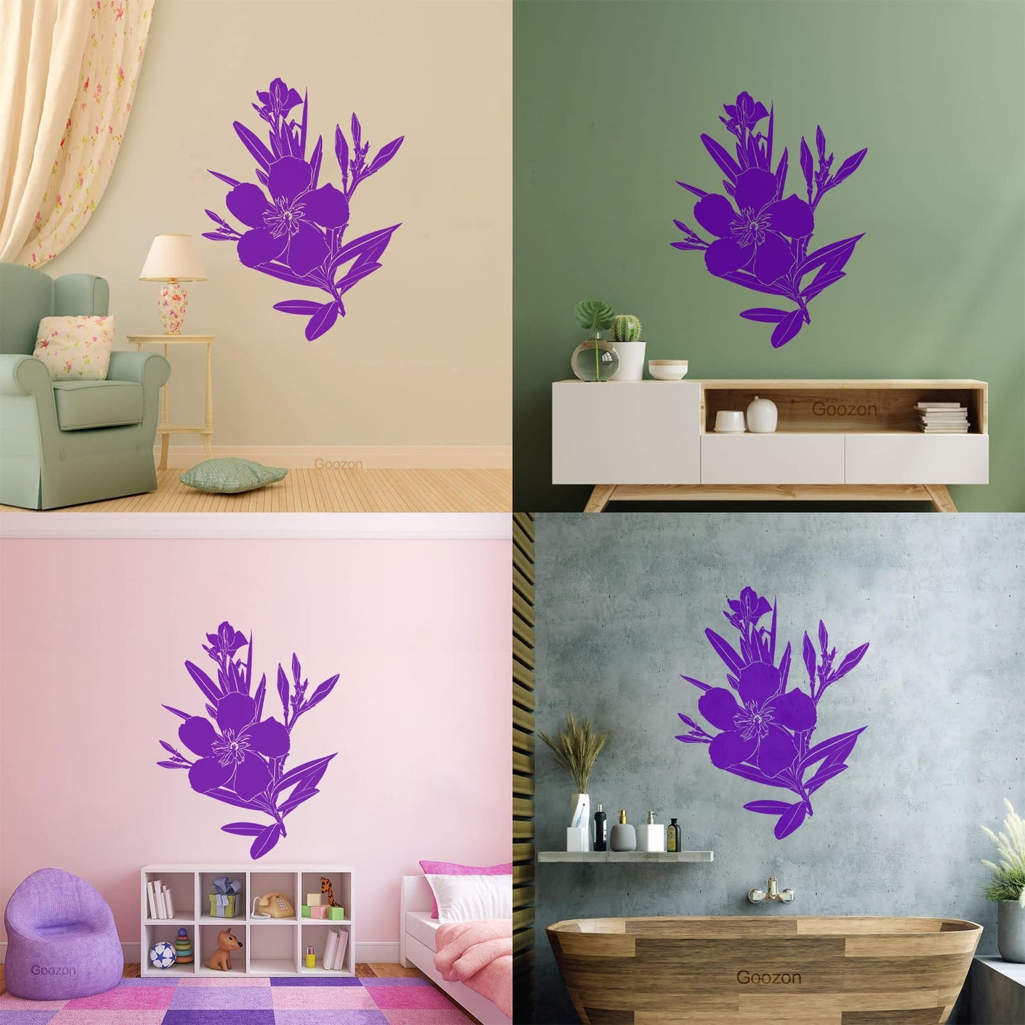 Wall Decals Flower Branch Bud And Leaves Tattoo Culture