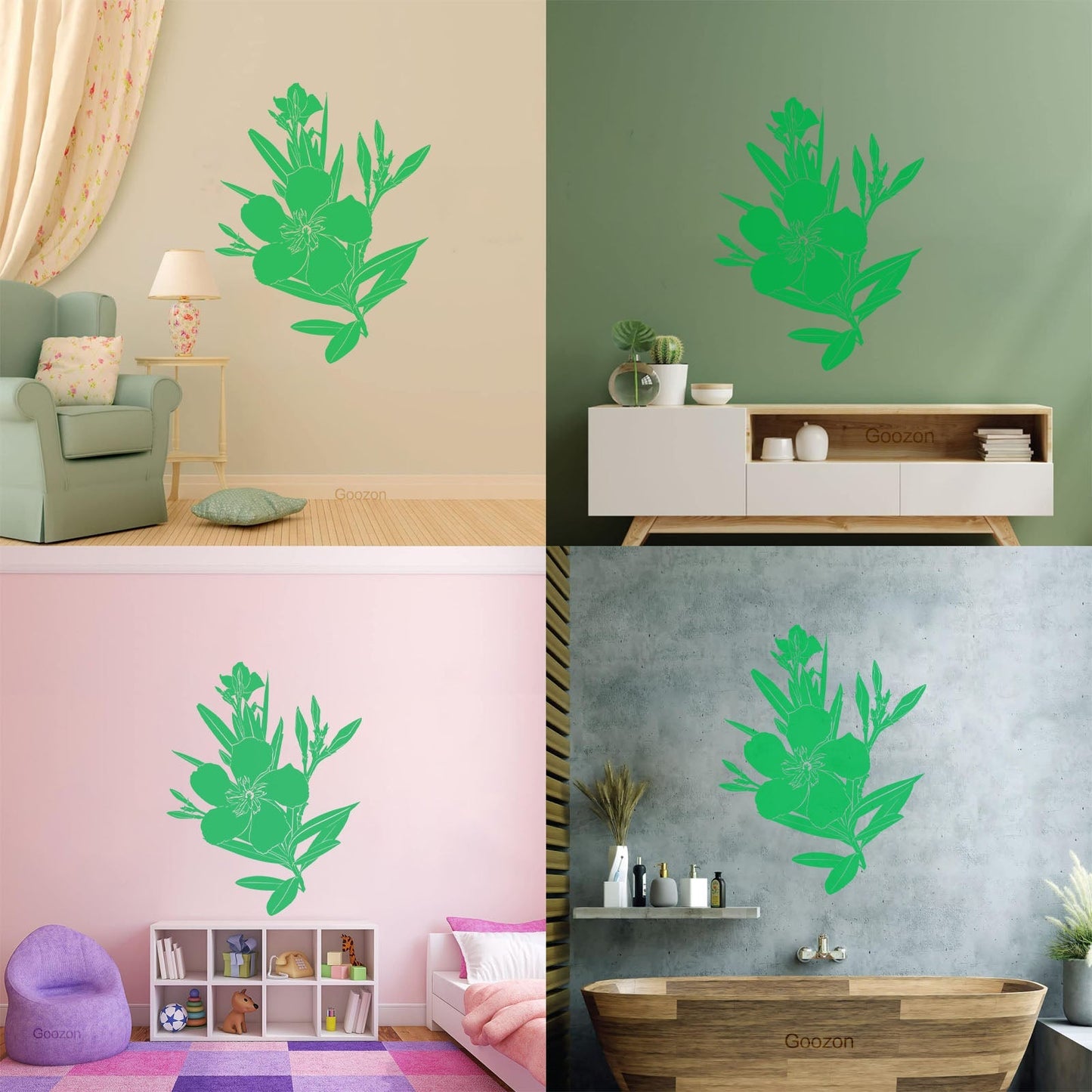 Wall Decals Flower Branch Bud And Leaves Tattoo Culture