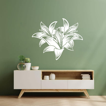 Vinyl Wall Decals Hibiscus Beautiful Tropical Flowers Removable Without Leaving Glue