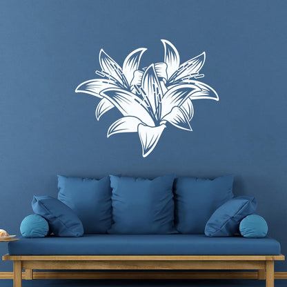 Vinyl Wall Decals Hibiscus Beautiful Tropical Flowers Removable Without Leaving Glue