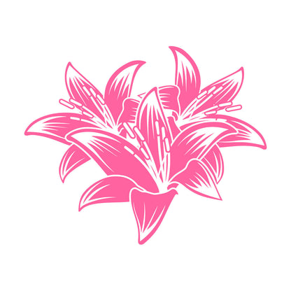 Vinyl Wall Decals Hibiscus Beautiful Tropical Flowers Removable Without Leaving Glue