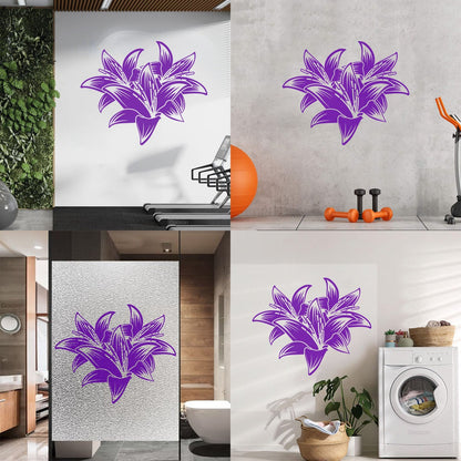 Vinyl Wall Decals Hibiscus Beautiful Tropical Flowers Removable Without Leaving Glue