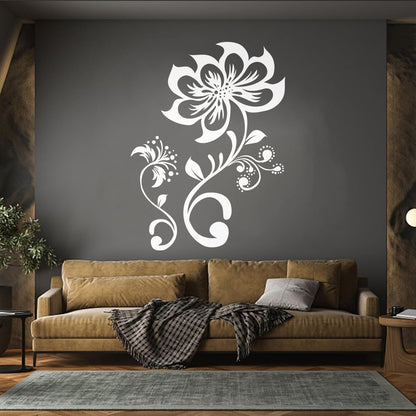 Mural And Wall Vinyl Decal Lotus Flower Exquisite Fabulous Pattern Do Not Damage The Wall Surface
