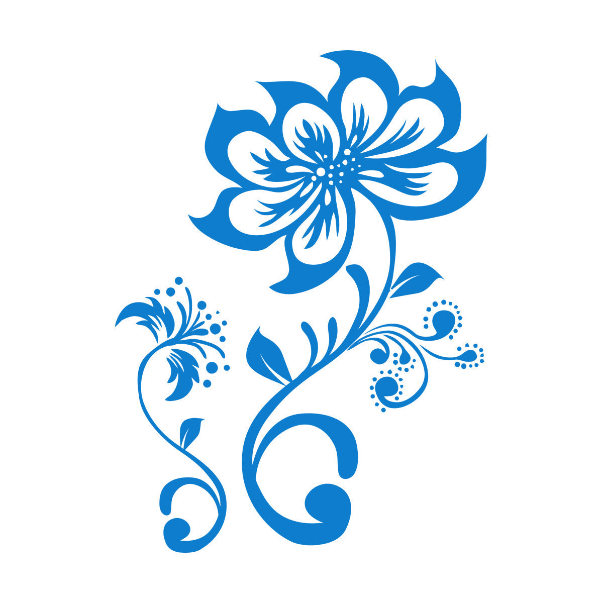 Mural And Wall Vinyl Decal Lotus Flower Exquisite Fabulous Pattern Do Not Damage The Wall Surface