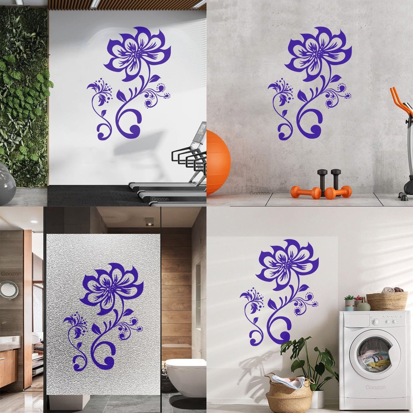 Mural And Wall Vinyl Decal Lotus Flower Exquisite Fabulous Pattern Do Not Damage The Wall Surface