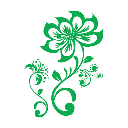 Mural And Wall Vinyl Decal Lotus Flower Exquisite Fabulous Pattern Do Not Damage The Wall Surface