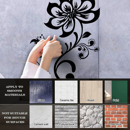 Mural And Wall Vinyl Decal Lotus Flower Exquisite Fabulous Pattern Do Not Damage The Wall Surface