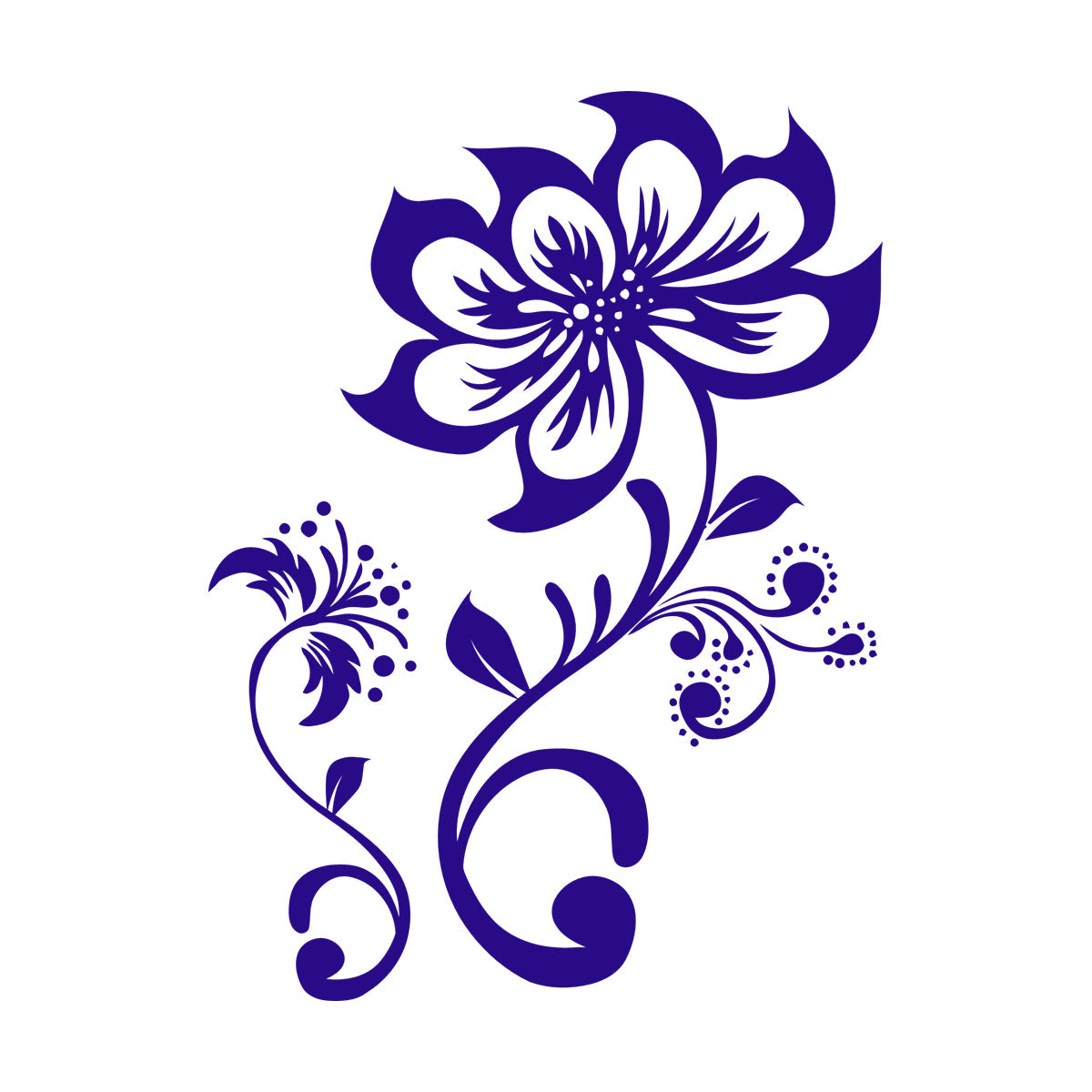 Mural And Wall Vinyl Decal Lotus Flower Exquisite Fabulous Pattern Do Not Damage The Wall Surface