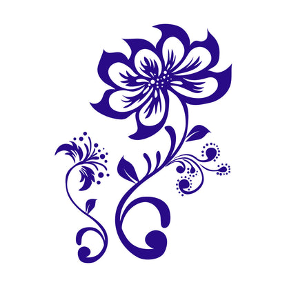 Mural And Wall Vinyl Decal Lotus Flower Exquisite Fabulous Pattern Do Not Damage The Wall Surface