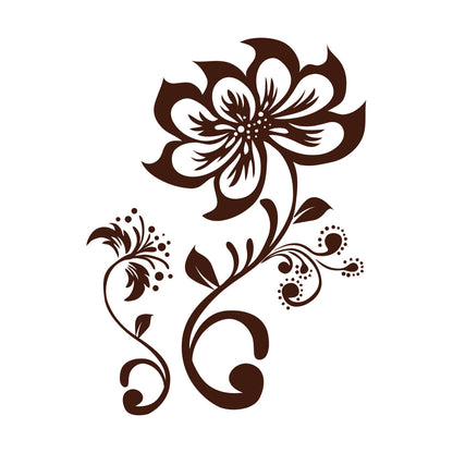 Mural And Wall Vinyl Decal Lotus Flower Exquisite Fabulous Pattern Do Not Damage The Wall Surface