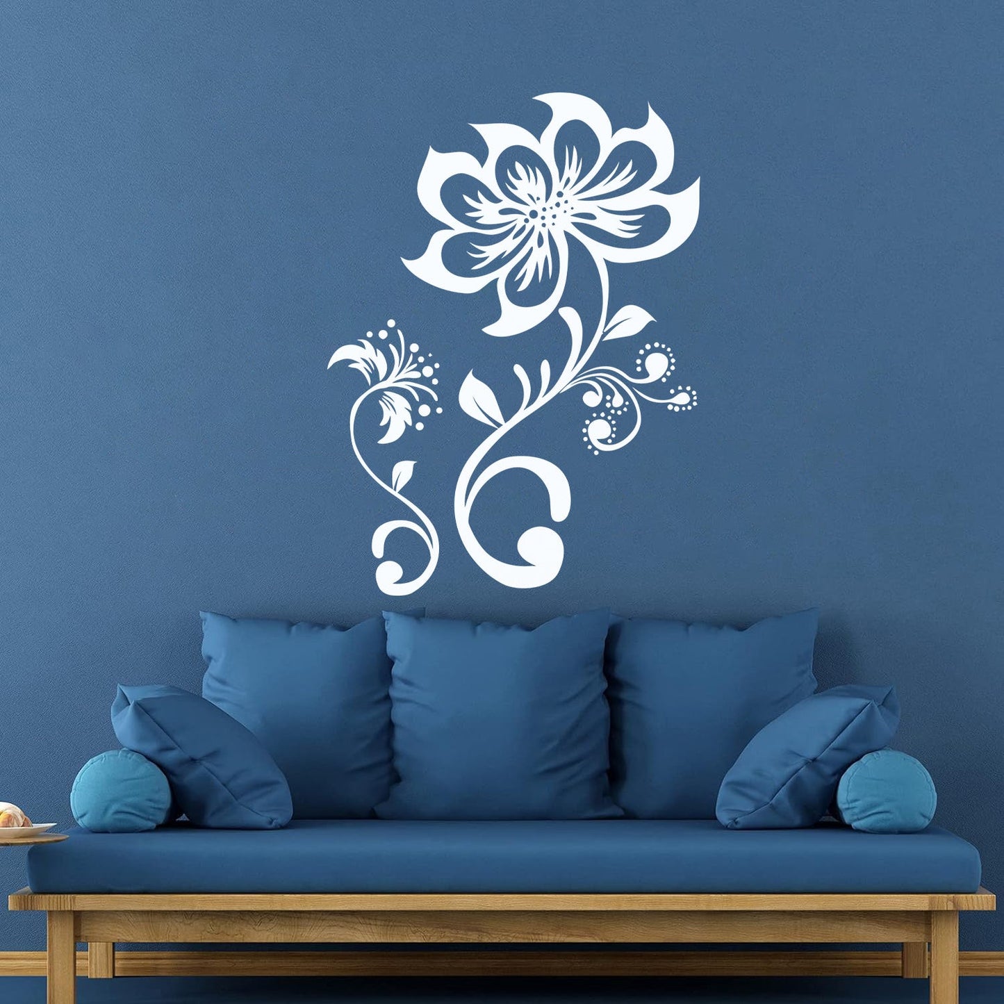 Mural And Wall Vinyl Decal Lotus Flower Exquisite Fabulous Pattern Do Not Damage The Wall Surface