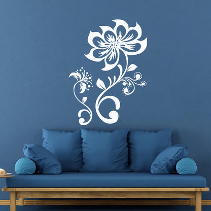 Mural And Wall Vinyl Decal Lotus Flower Exquisite Fabulous Pattern Do Not Damage The Wall Surface