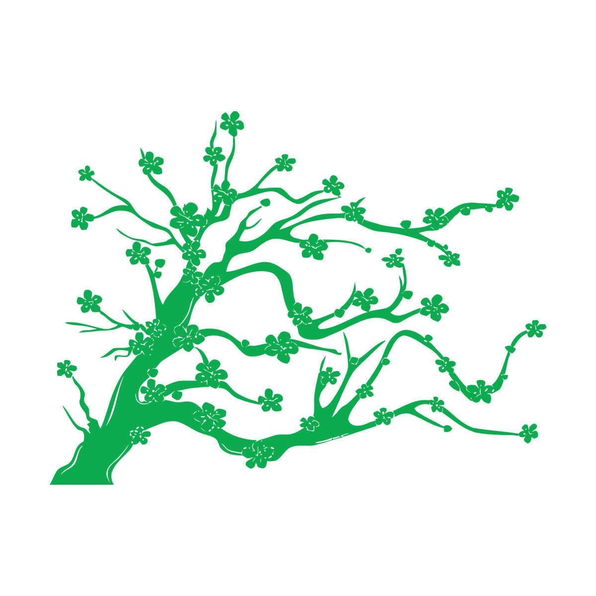 Wall Stickers Paster Paper Tree Flowers Branch Natural Cool Multi Color Selection