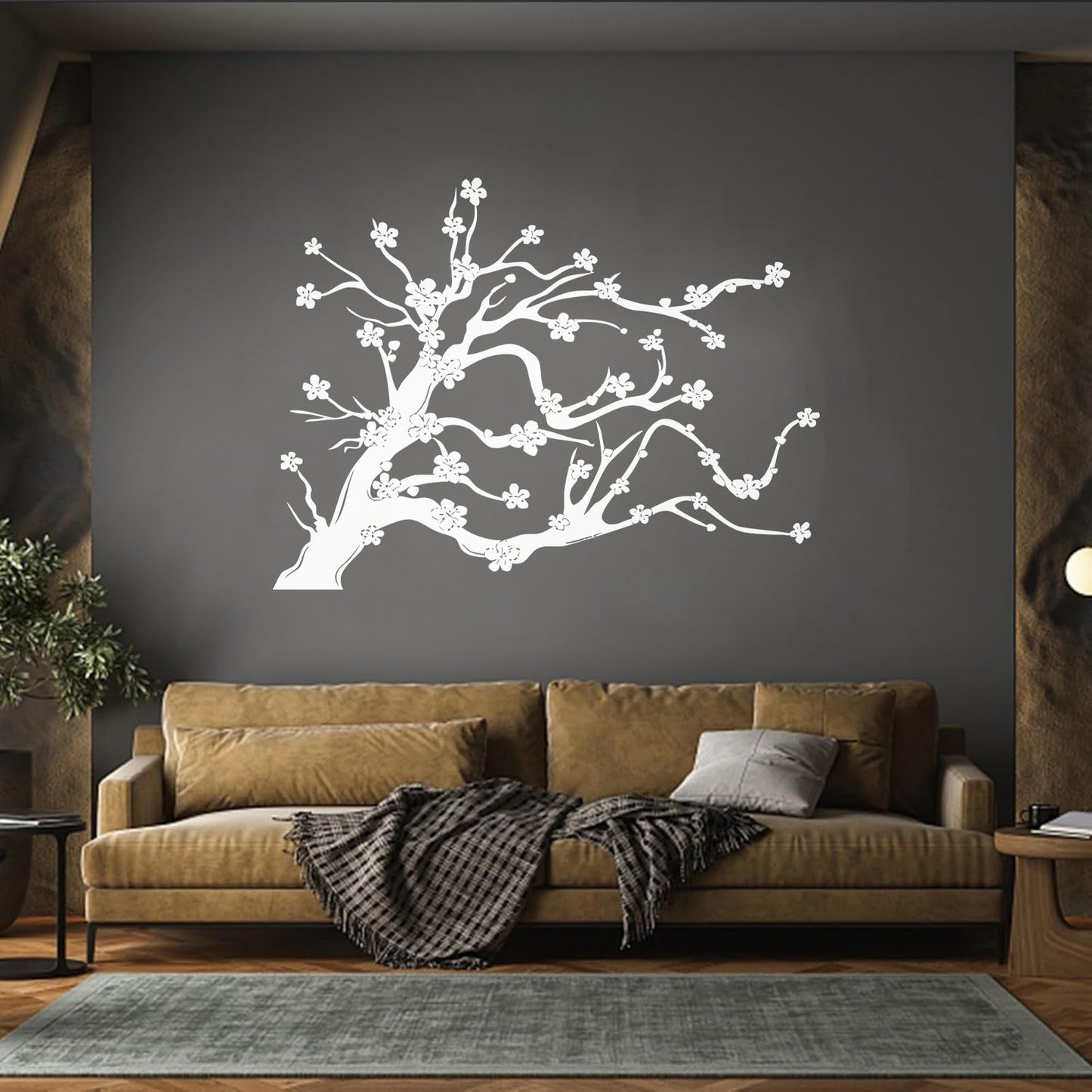 Wall Stickers Paster Paper Tree Flowers Branch Natural Cool Multi Color Selection