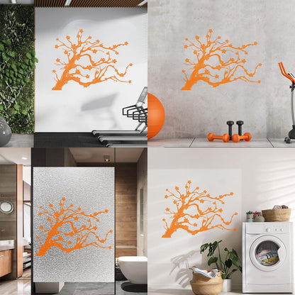Wall Stickers Paster Paper Tree Flowers Branch Natural Cool Multi Color Selection
