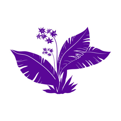 Tropics Flowers Palm Tree Leaves Home Wall Vinyl Sticker Decor Equipped With Transfer Film Kit